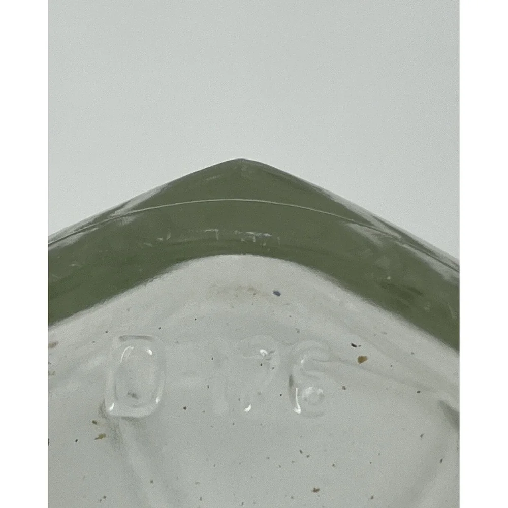Vintage Clear Glass Liquor Bottle Decanter Hexagon Mid Century Modern 12